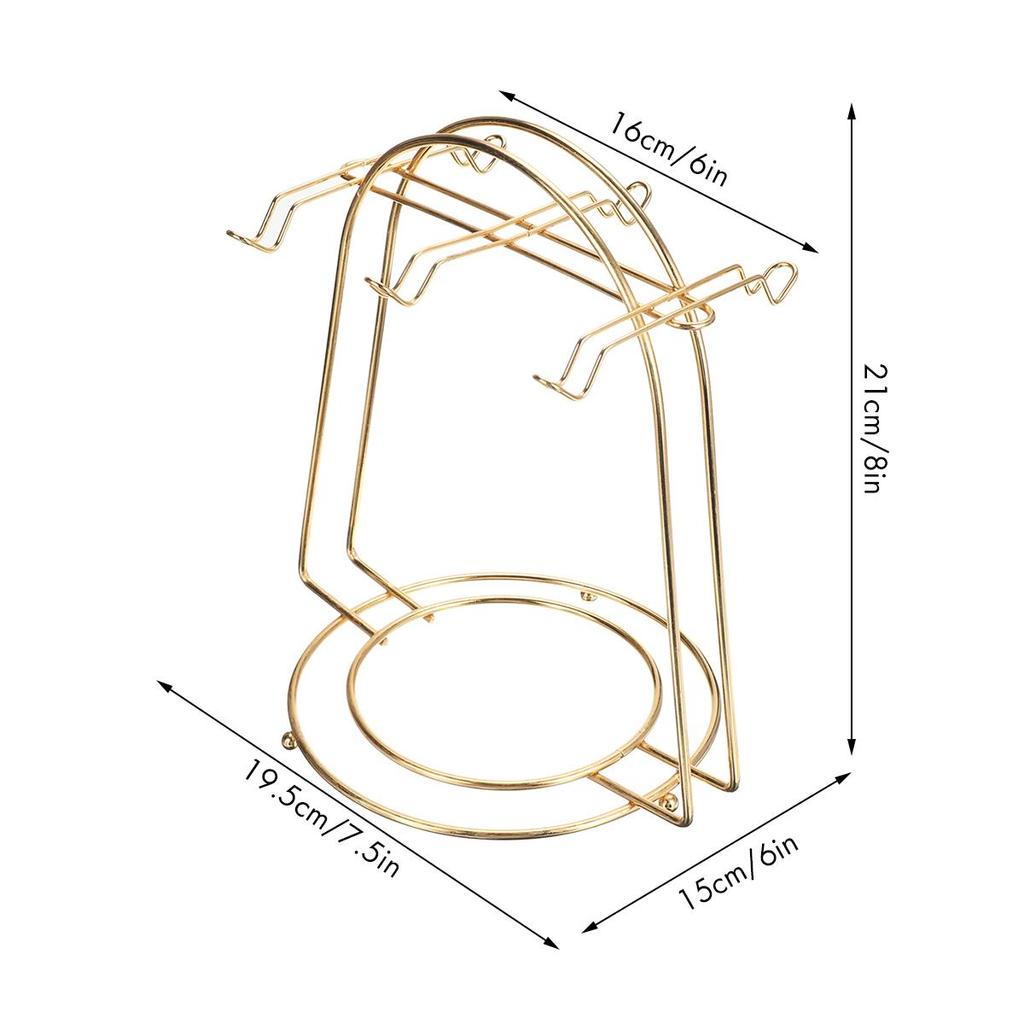 6 Tassen Ständer Metall Tassenhalter Metall Nordisch Zuhause Küche Tischplatte Kaffeetassenhalter Getränke Aufbewahrung Organizer Regal