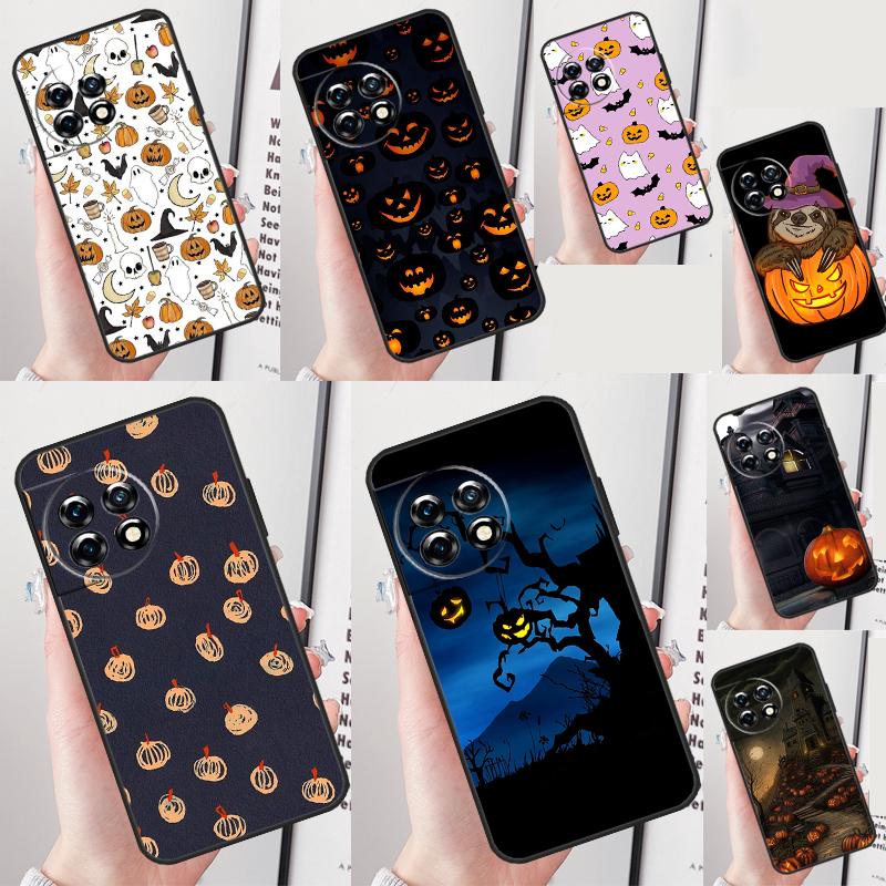 Halloween Pumpkin Cover For OnePlus 13 12 11 12R 13R 9 10 Pro 8T 9RT 10T 10R Nord 4 CE 2 3 Lite N20 N30 Case
