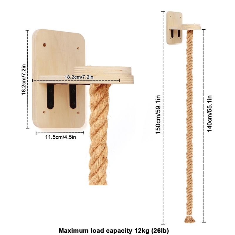 1Piece Cat Tree Cat Climbing Rope for Cat Scratching Claw Grinding tool 150CM- Thick Sisal Rope for Cat Playing and Excising