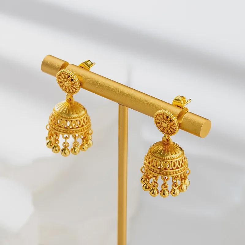 Elegant Gold Jellyfish Tassel Earrings - Durable Bohemian Design for Women