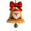 Christmas Bells Ornament Knitted Santa Hanging Bells Christmas Tree Decorations For Indoor Outdoor Decoration