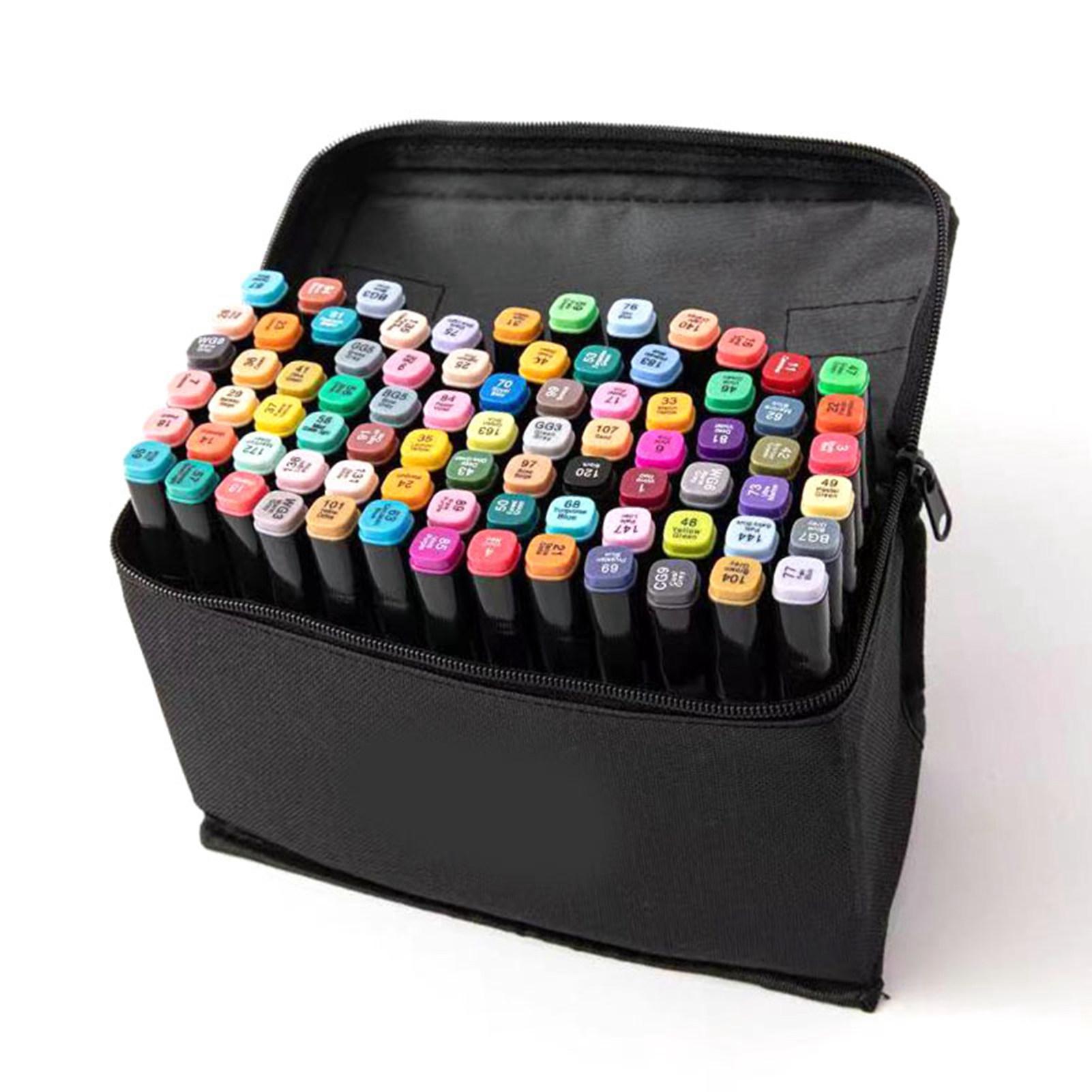 

80 шт. безопасные двухсторонние маркеры для граффити разных цветов на масляной основе с сумкой для