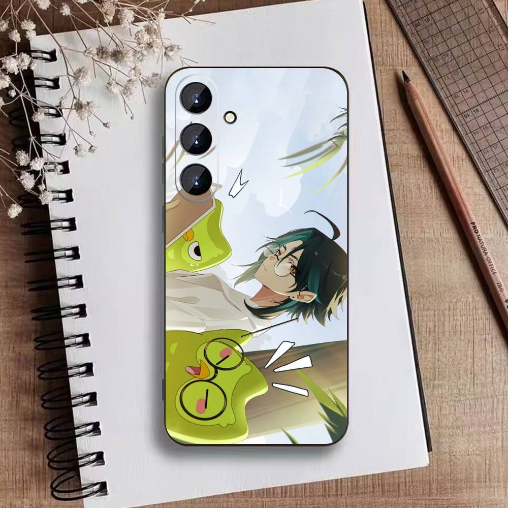 

Genshin Y-Kaedehara Kazuha Phone Case For Samsung Galaxy A73,A21s,A22,A31,A52,A53,A71,A41Soft Black Shell Samsung a42 5g