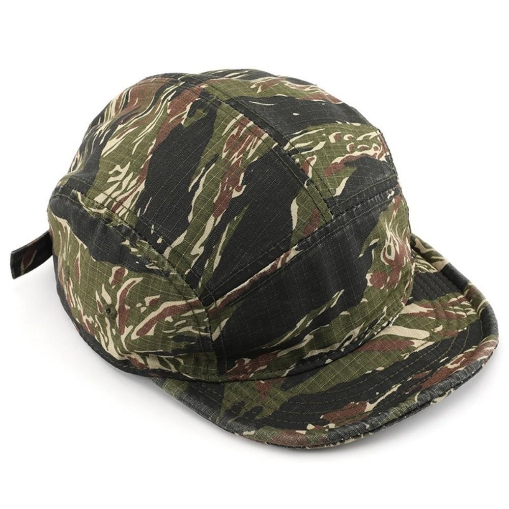 Camouflage Short Brim Caps Versatile Camp Caps Trend Outdoor Hats for Men and Women