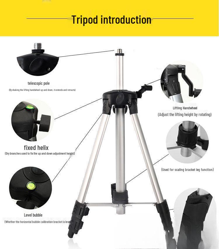 High-Precision Outdoor Laser Projector: Infrared Green & Blue Light, 2/3/5 Lines, Auto-Leveling