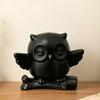 3D Printed Owl Figurine Cute Owl on Tree Branch Statue Mini Forest Animal Ornament for Home Office Table Desk Mantle TV Stand Bookshelf Decor