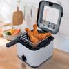 2.64 Quart Large Capacity Kitchen Household Deep Fryer, Multi-Function French Fry Machine with Basket, 1000W Fast Frying
