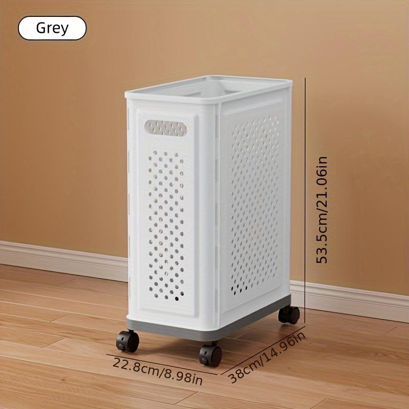 

1 шт. мобильная стойка для хранения, корзина для хранения коврика для йоги с колесами, ведро для хранения ракеток для бадминтона, органайзер для спортивного инвентаря для фитнеса в помещении серый