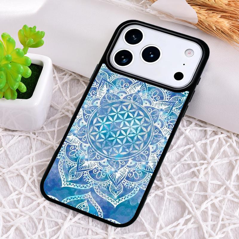 Flower Of Life In Lotus Pastel Golds Phone Case for iPhone 17 Air 16 15 11 12 14 13 Pro Max Shockproof Cover