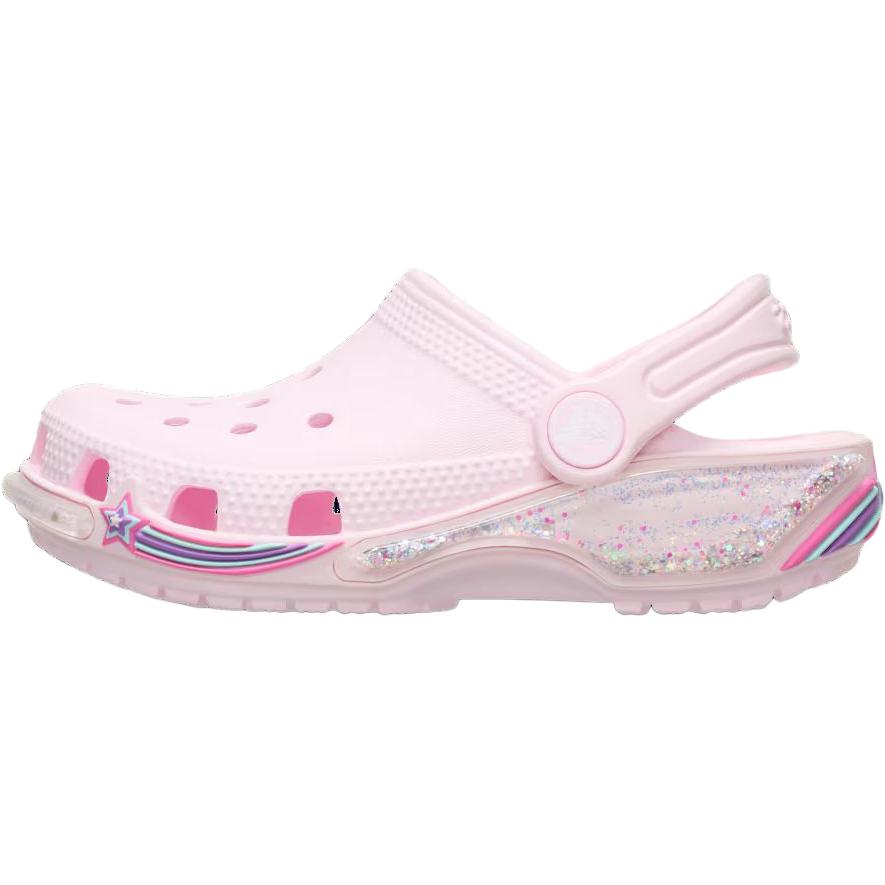 Crocs Классические клоги-шейкеры Star Sparkle Удобная Универсальная Низкая посадка Обувь для малышей Детские клоги Розовый 211620-6ZW 25-26