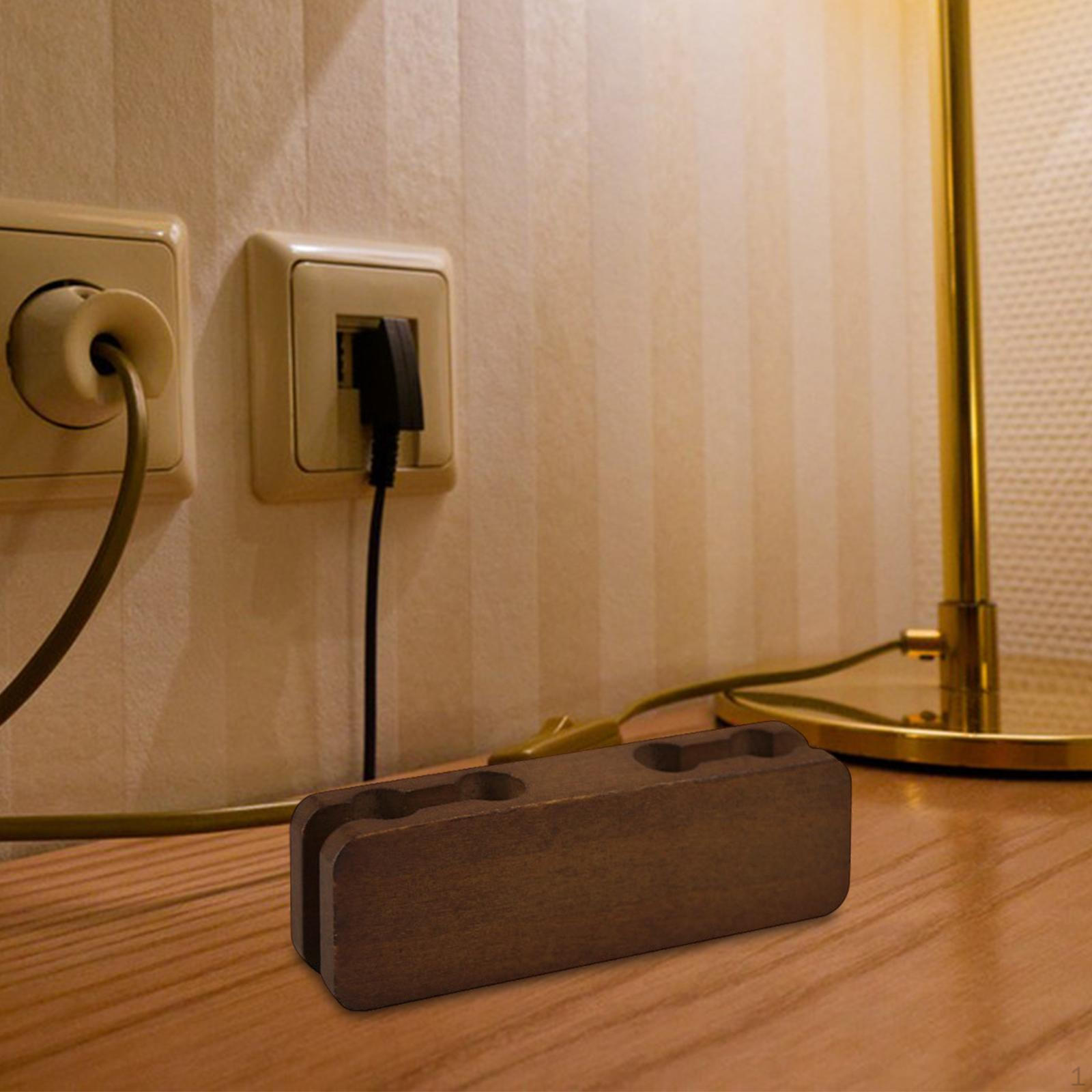 

Cord Holder Cable Clip Organizer Wire Line for Home Office Bedside Dark Brown