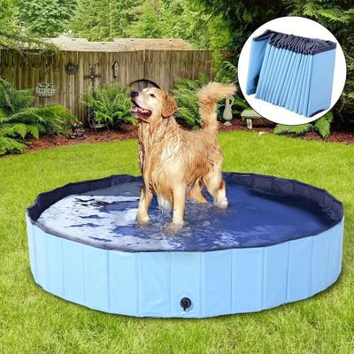 Foldable Pet Dog Bathing Tub Pool for Small Dogs Cat Portable Grooming Swimming Basin Bath Basin Sturdy Edge Dog Supplies