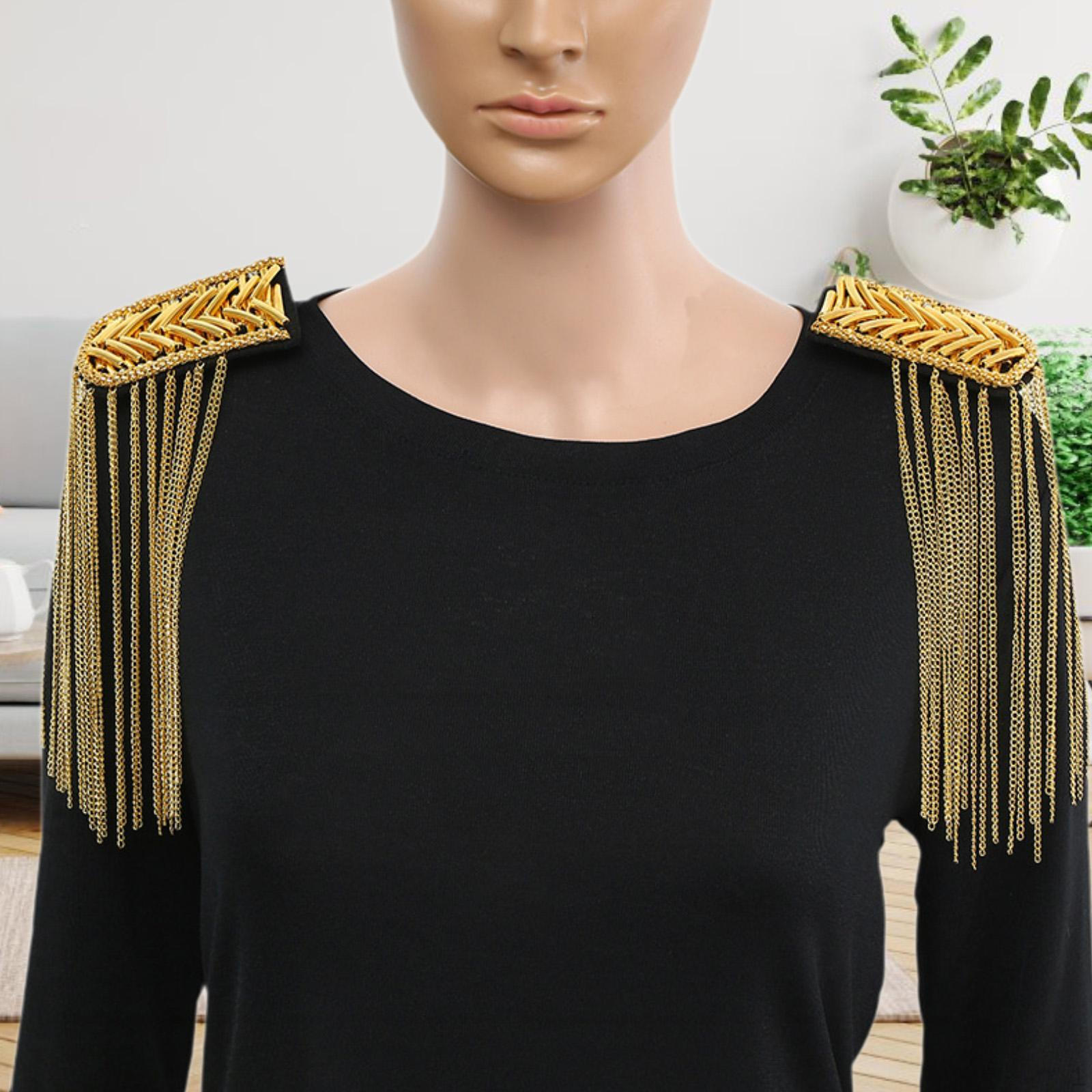 

2 шт. Легкие наплечные значки с кисточками и цепочкой для церемоний золотой