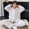 Jungen Warmes Korallenfleece Pyjama-Set Langarm Verdickt Hausanzug Kinder Winter