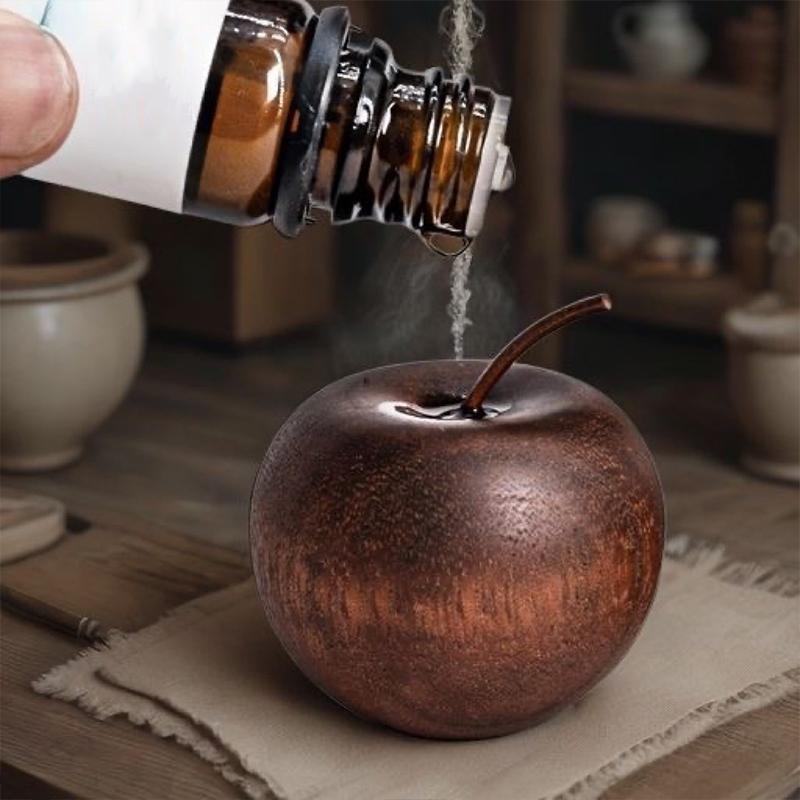 Creative Car Mounted Apple Aroma Diffuser Made of Wood for Home Use with High-Quality Natural Aroma Wood Diffuser for Indoor Use