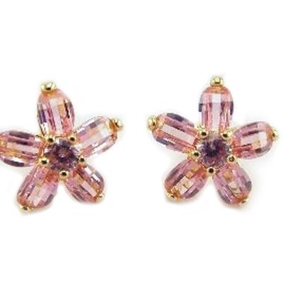 [C6899] - Rose Gold Plated 'Nova Flowers' Earrings