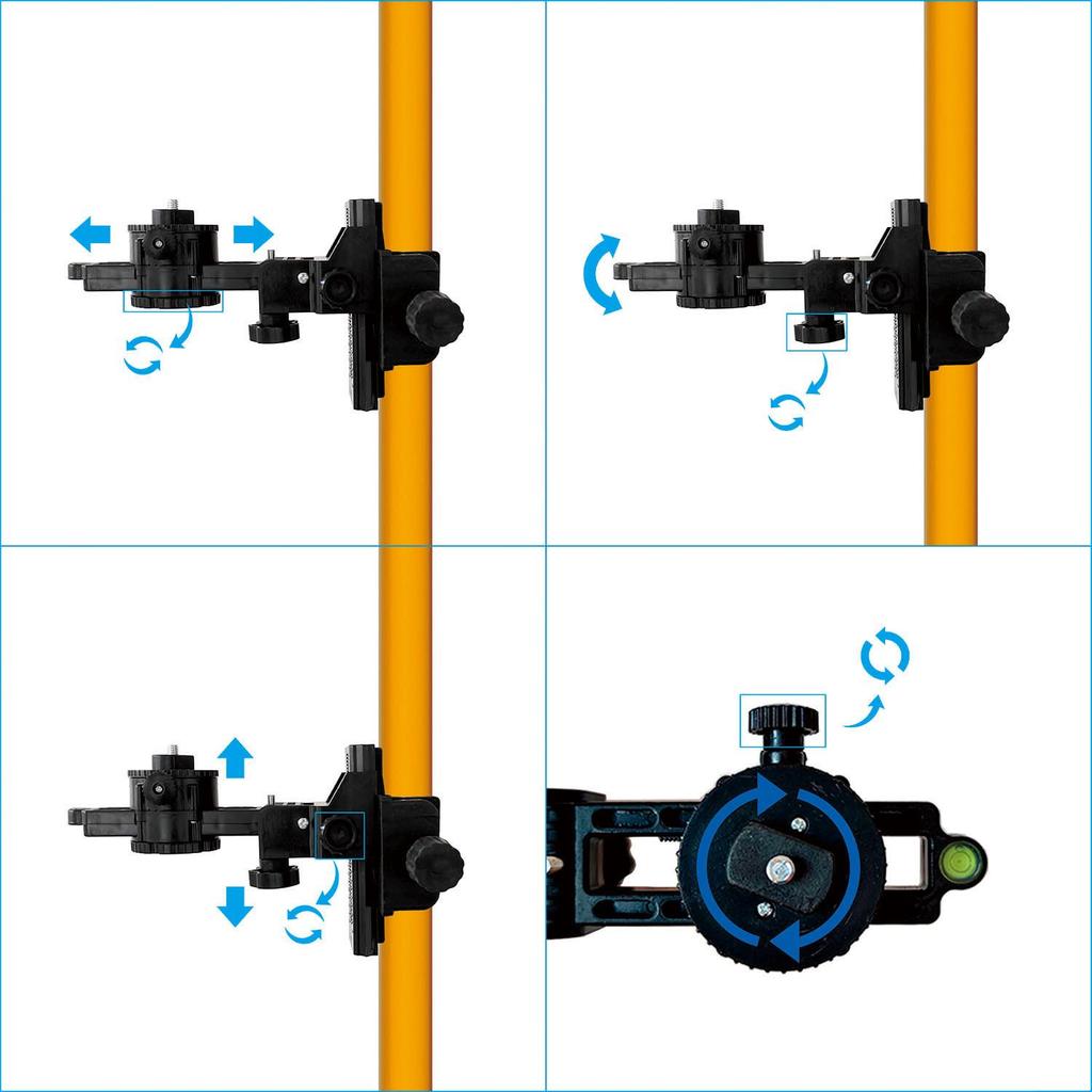 Thickened Multi-Functional Telescopic Rod with Infrared Level Support Bracket