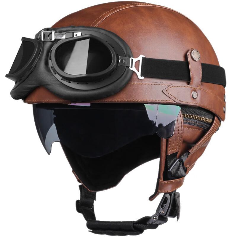 Dragon Retro Harley Motorcycle Half Helmet M
