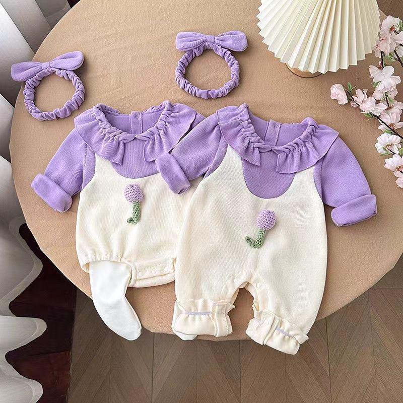 

Newborn Cute Princess Long-Sleeve Romper for Milestone Celebrations 73cm