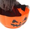 Halloween Skeleton Candy Bowl Animated Skull Candy Dish with Motion Activated Horror Halloween Candy Server with LED Eyes And Creepy Sound
