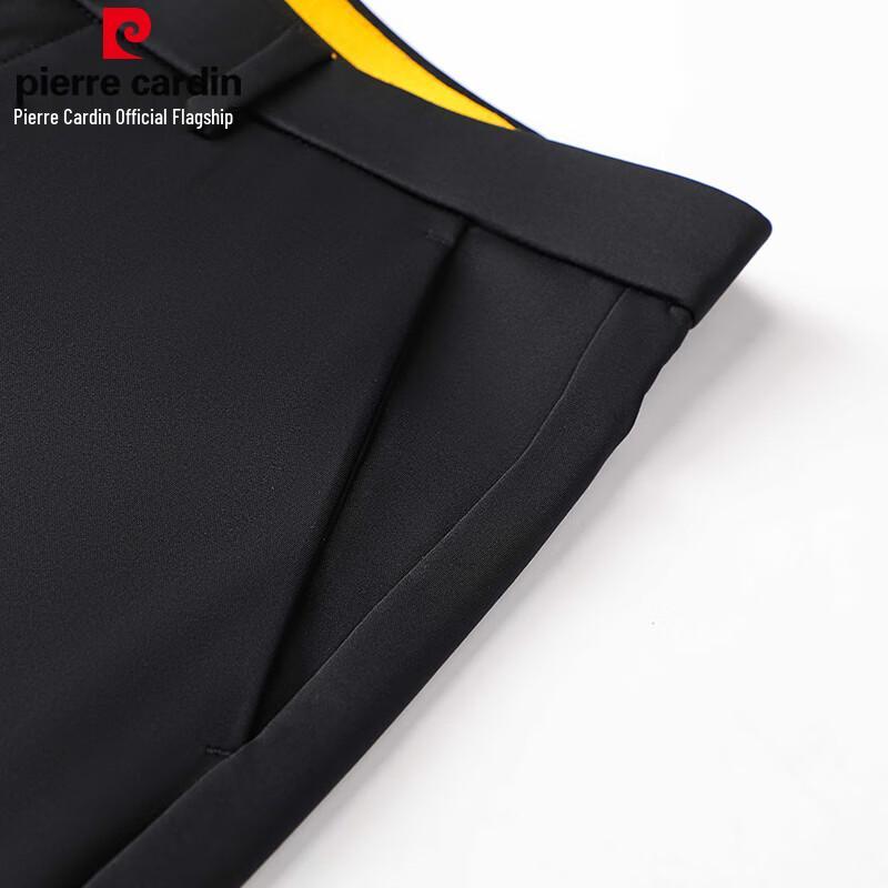 Pierre Cardin Men's Thick Mulberry Silk Blend Anti-Wrinkle Stretch Straight-Leg Pants