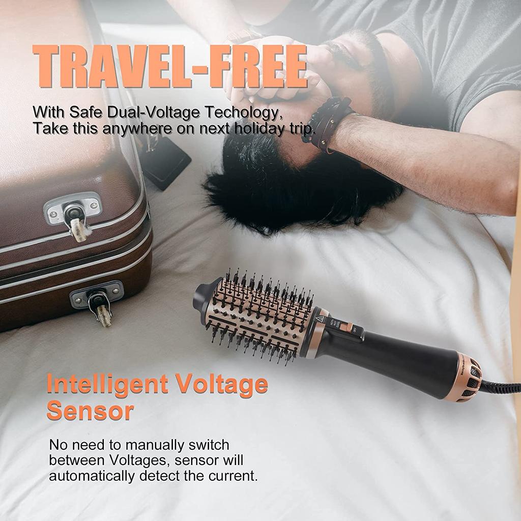Einstufiger Haartrockner und Volumizer, Heißluftbürste, professioneller Haarglätter und Lockenstab, heißer Kamm, Föhn, Haarstyling-Tools