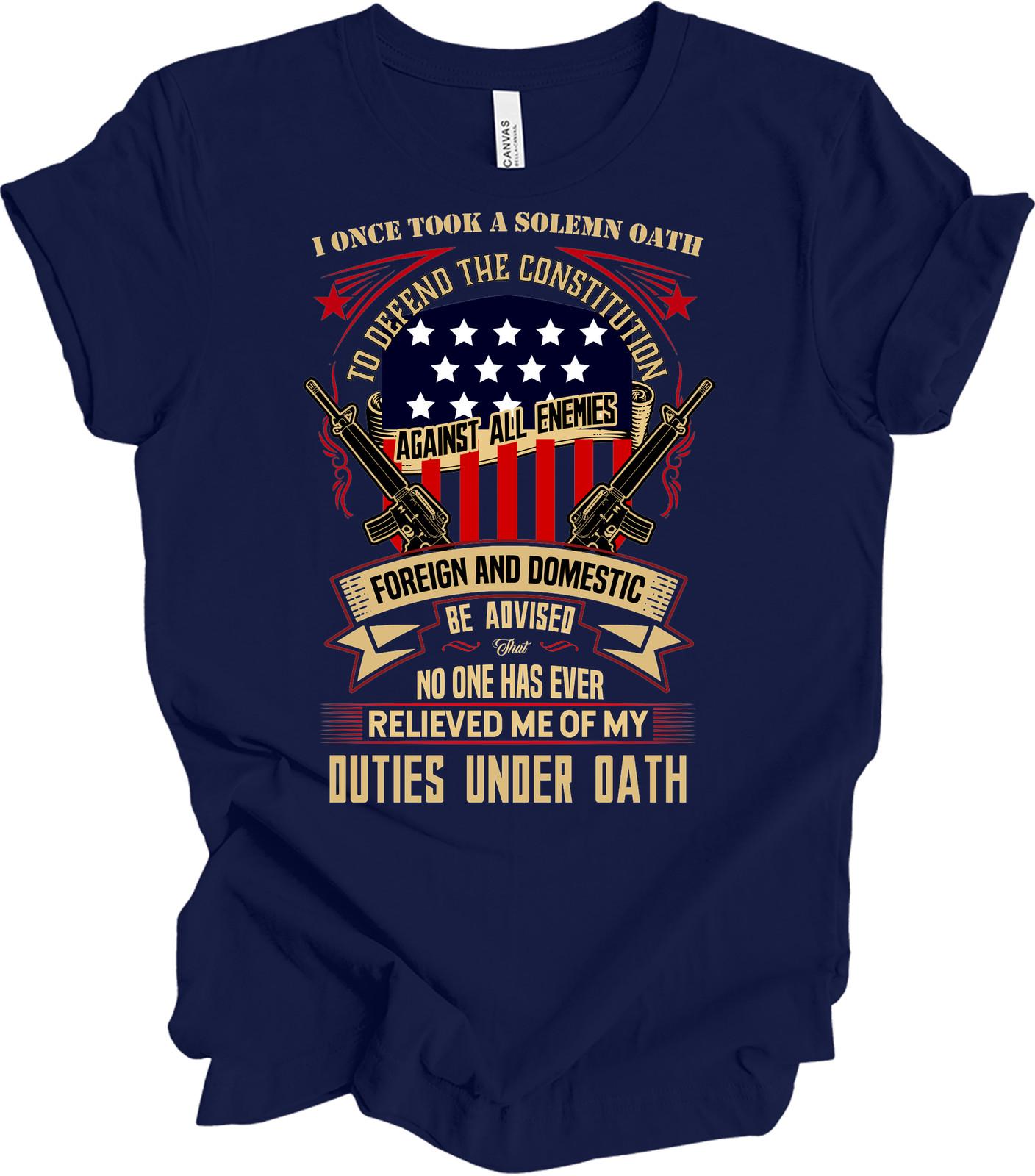 2nd Amendment Oath T-Shirt - Defend Constitution Design S