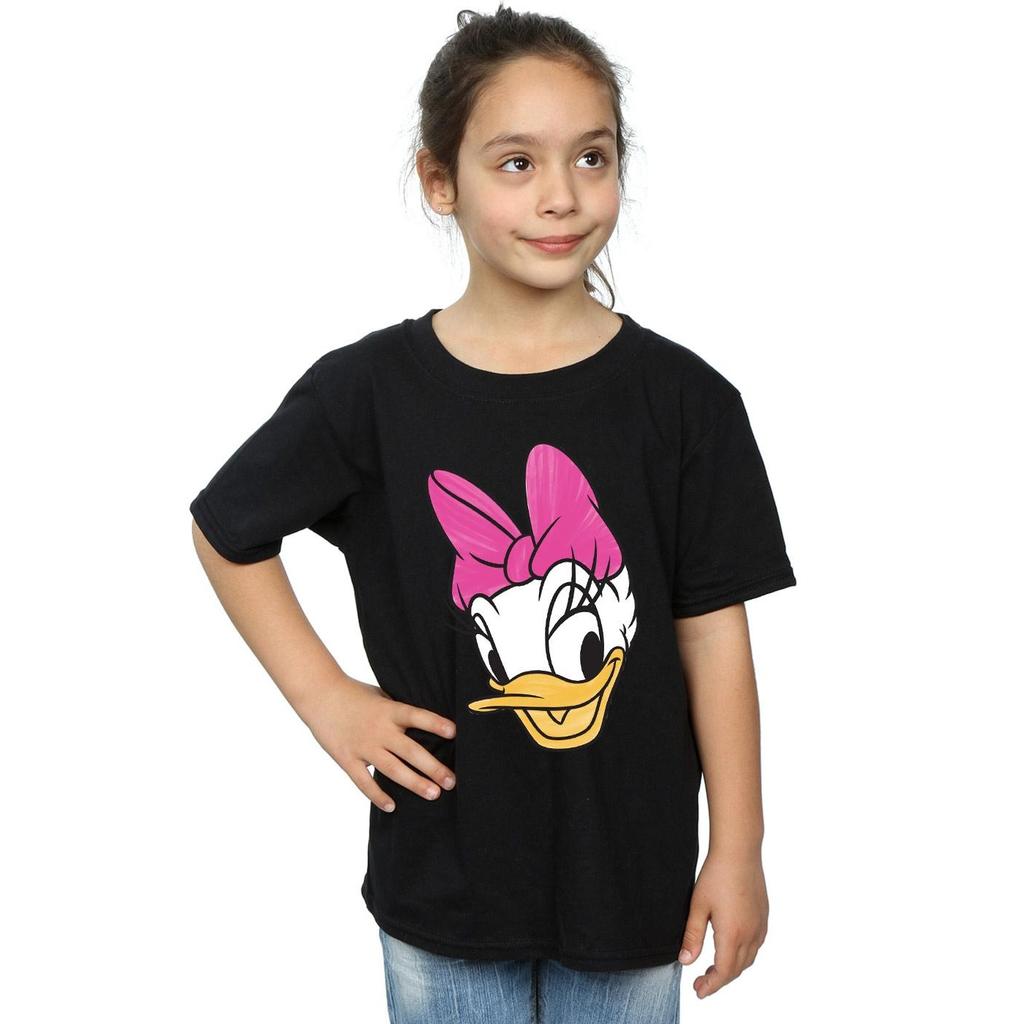 Disney Girls Daisy Duck Head Painted Cotton T-Shirt