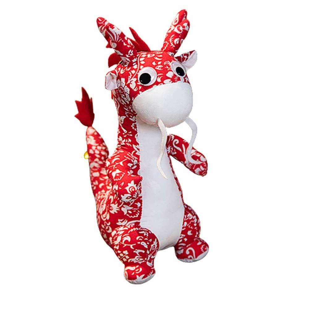 

Знак зодиака Дракон Китайский Дракон Плюшевые Игрушки Животное Дракон Год Маскот Кукла Вечеринка Red White