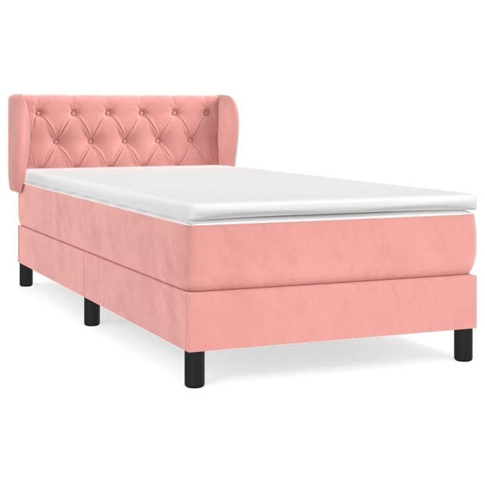 Maison Exclusive - Sommier à lattes de lit et matelas Rose 80x200 cm Velours