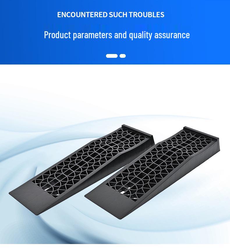 Portable Anti-Slip Rubber Ramp for Vehicle Lift & Oil Changes