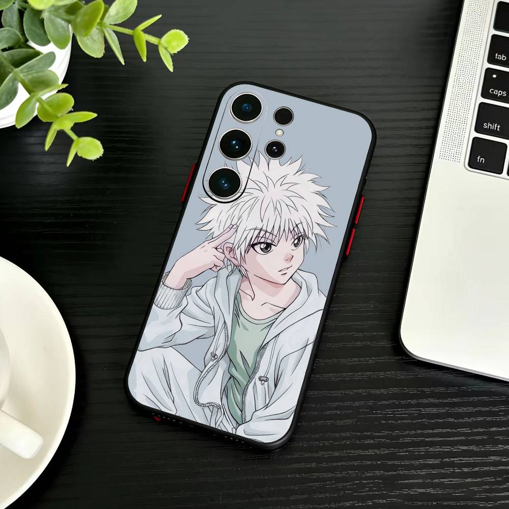 W-Killua Zoldyck H-Hunter X Hunter Phone Case For Samsung S26,S25,S24,S23,S22,S21,S20,Ultra,Plus,FE Black Soft Cover