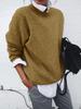 A Long-sleeved Sweatshirt with A Collar and A Fake Two-piece Sweater Coat for A Woman