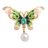 New-style Fuzi Ruyi Ping An Buckle Brooch High-end Women's Antique Tassel Cheongsam Suit Accessories Anti-glare Corsage