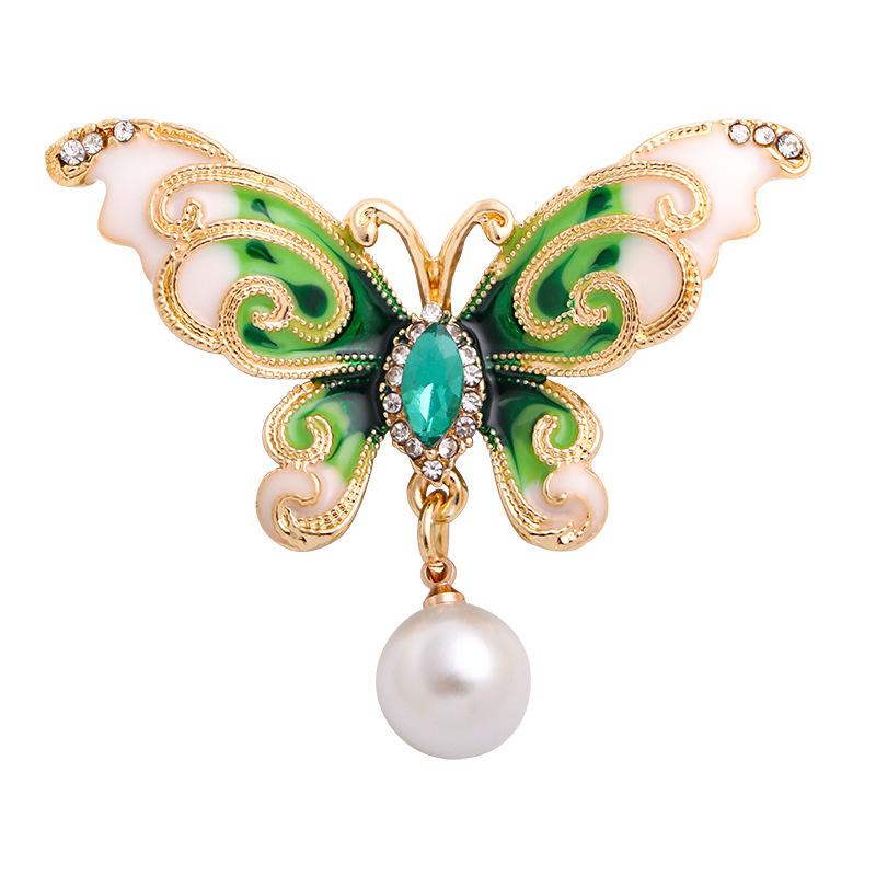 New-style Fuzi Ruyi Ping An Buckle Brooch High-end Women's Antique Tassel Cheongsam Suit Accessories Anti-glare Corsage