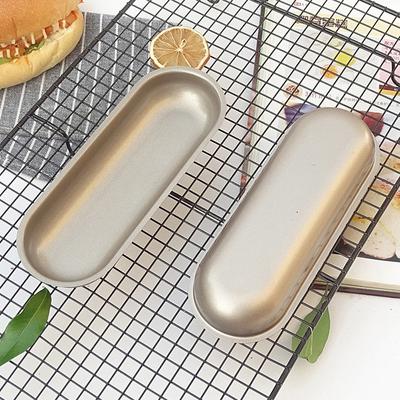 1Pc 7 Inch Hot Dog Mold Bun Pan Hot Dog Bread Mold Non Stick Bakeware Oval Mold