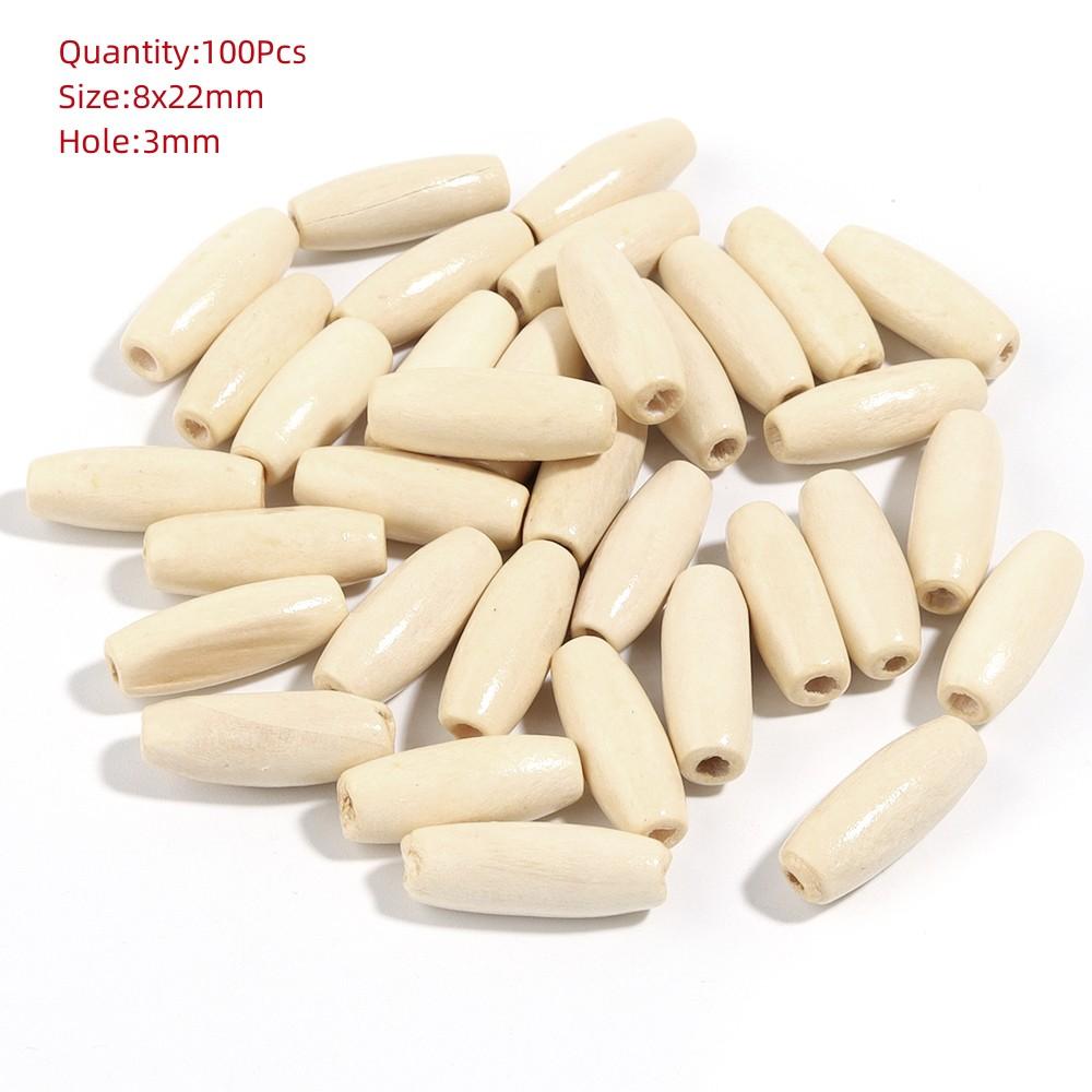 Natural Eco-Friendly Wooden Beads Round Heart Large Hole Loose Spacer Wood Beads For Jewelry Making DIY Charm Bracelets Necklace