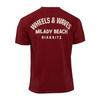 Tee shirt coton imprimé dos textuel Homme WHEELS AND WAVES