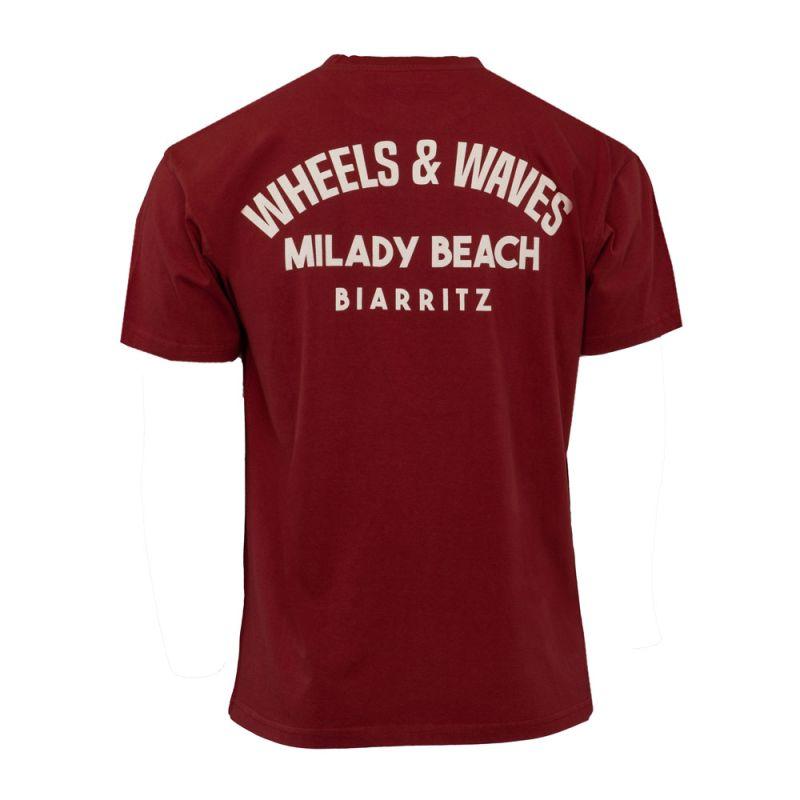 Tee shirt coton imprimé dos textuel Homme WHEELS AND WAVES