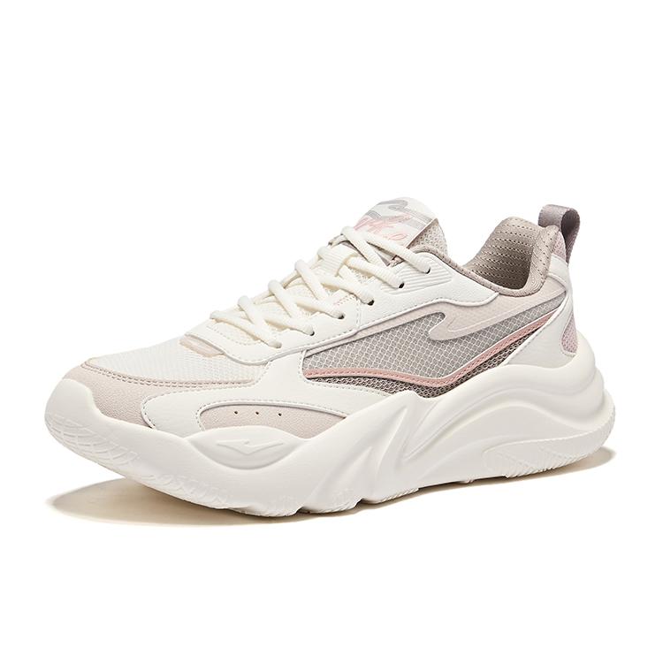 Erke Jiao Ao 3.0 Alsidige Mode Skridsikre Slidstærke Lave Afslappede Sko Dame sneaker Hvid Lyserød 52125102393-007