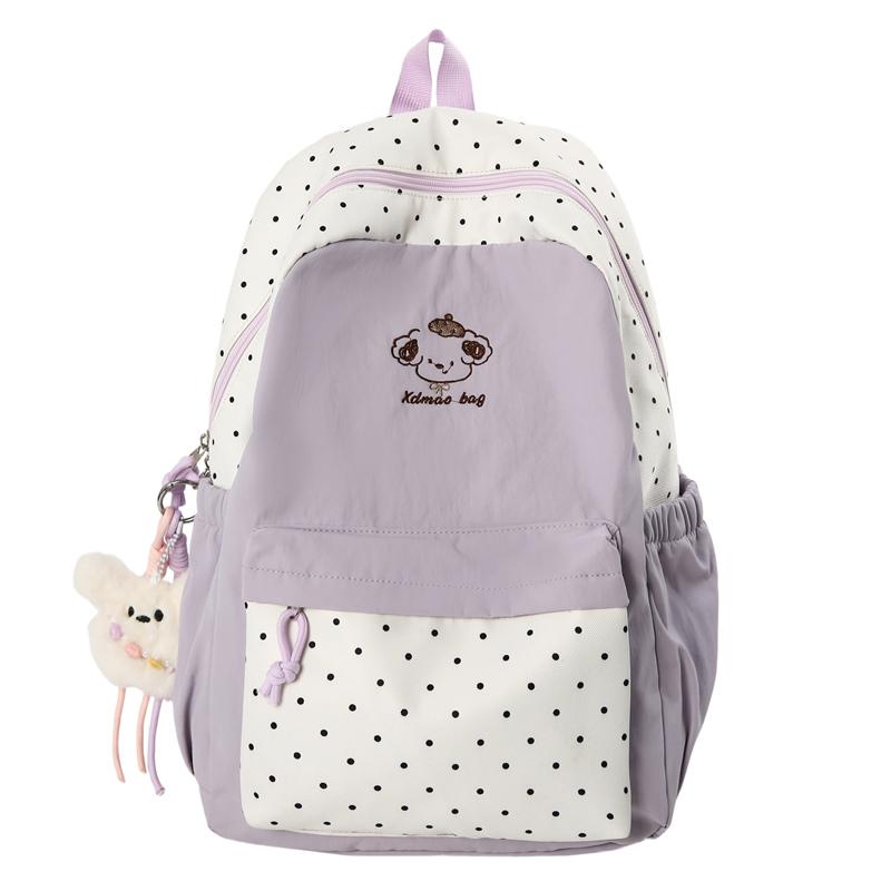 College Style Women's Backpack Colored Student Schoolbag Lightweight Backpack