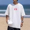 Li Ning Logo Print Casual Round Neck Knit T-Shirt Men Tops White YHST169-1