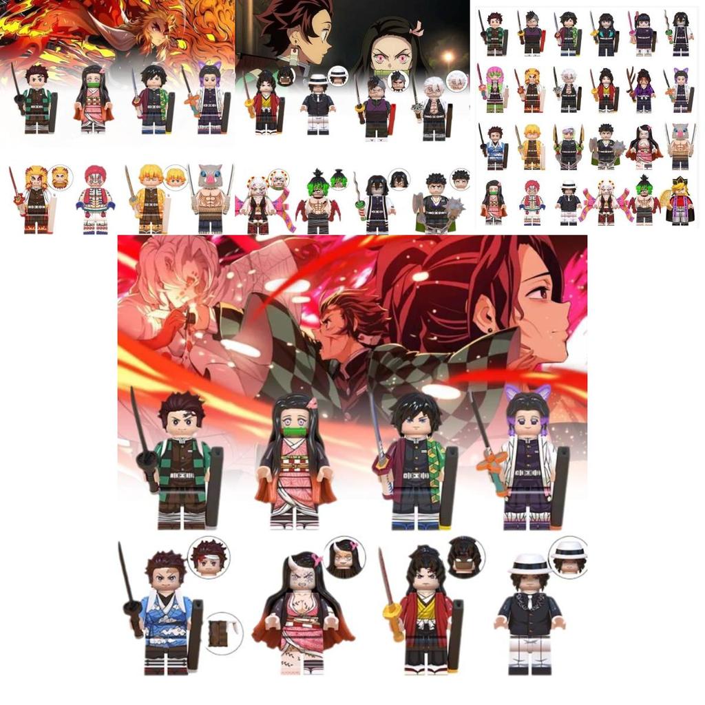 Prémiové kompatibilní stavebnice Demon Slayer Tanjiro Nezuko ABS plast