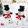 1/2Pcs Snowman Night Light with Top Hat Christmas Snowman Ornament PVC Xmas Snowman Lamp For Outdoor Garden Party Decor Gifts