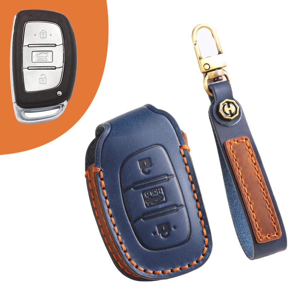 Skórzany pokrowiec na kluczyk dla modeli Beijing Hyundai: ix35, Lingdong, Langdong, Yuena, Mingtu, ix25, Tucson, Reina