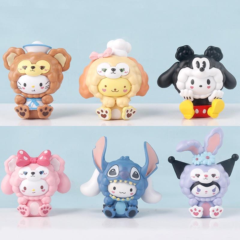 Cute Melede Cos Series Hello Kitty Collectible Toy Figure Pvc Material