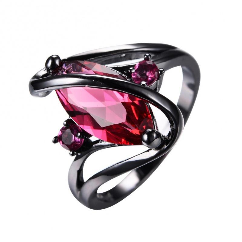 

Global Collection of Black Gold S-Shaped Zircon High-end Diamond-encrusted Men s Ring, Zhang Yun Jingzuo Highly Hot-Selling Ring no. 12 рожевий червоний колір