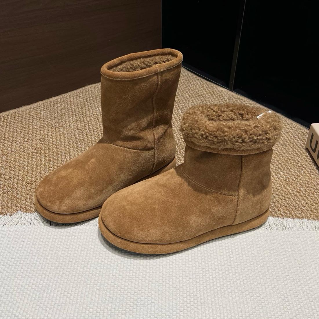 

Leopard print bread shoes, short boots, snow cotton boots, lapel two, wear retro flat-bottomed fluffy shoes, women 39 малиновий