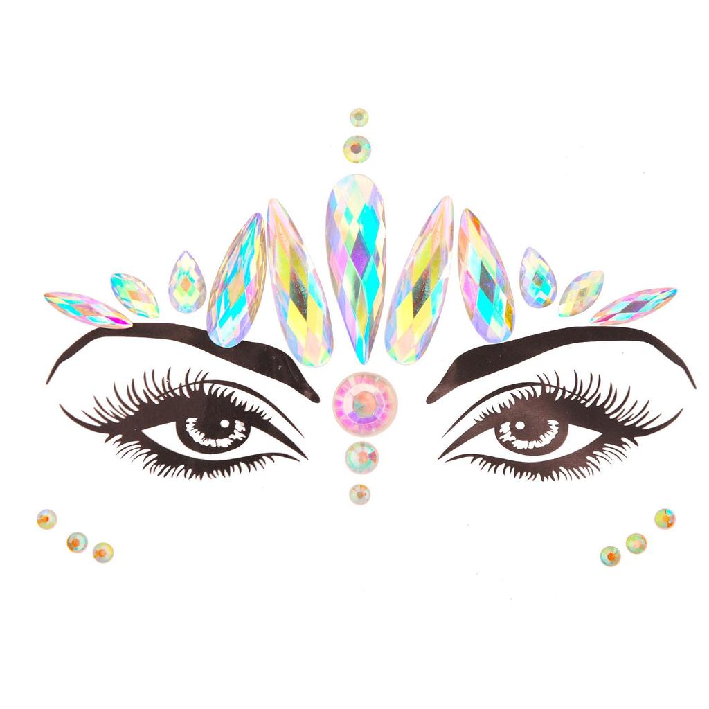 Crystal Tattoo Sticker Glitter Eyeliner Eyebrow Makeup Face Eyes Diamond Temporary Tattoo Rock Rhinestone 3D Eyeliner Stickers