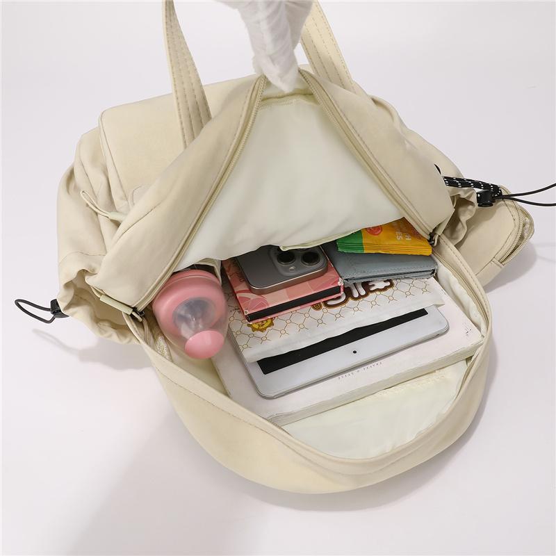 Lightweight Nylon Convertible Backpack Multi Pocket Tote with Detachable Small Purse Casual Daypack for Women Daily Travel
